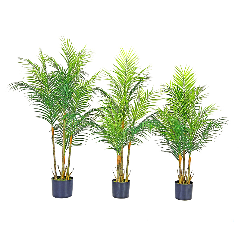Hot Vânzare Fake verde Plante plastice artificiale palmier Plante artificiale Phoenix palmier cu oală pentru decor de acasă