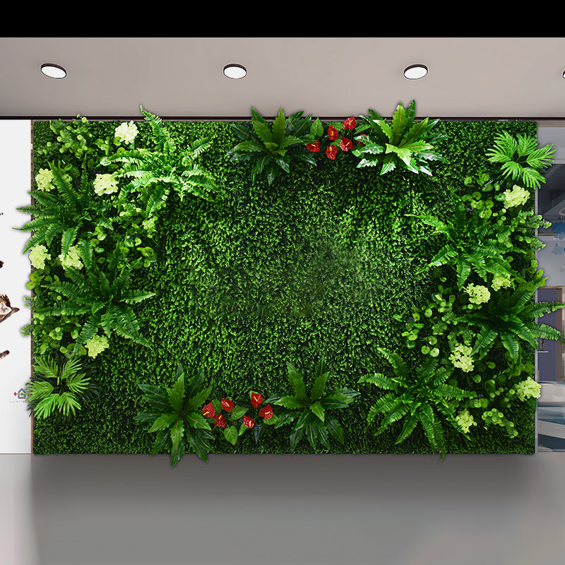 Decorativ artificial din lemn de box vertical verde Grădină verde durabilă Vivid Grass Wall for Garden Furnizor Decor denuntă Decorațiuni de grădinărit
